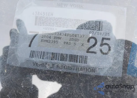 2004 BMW 325Ci from USA, damaged, VIN WBABD33434PL04737